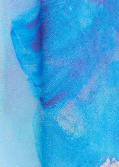 Asymmetrical Floral Scarf Dress