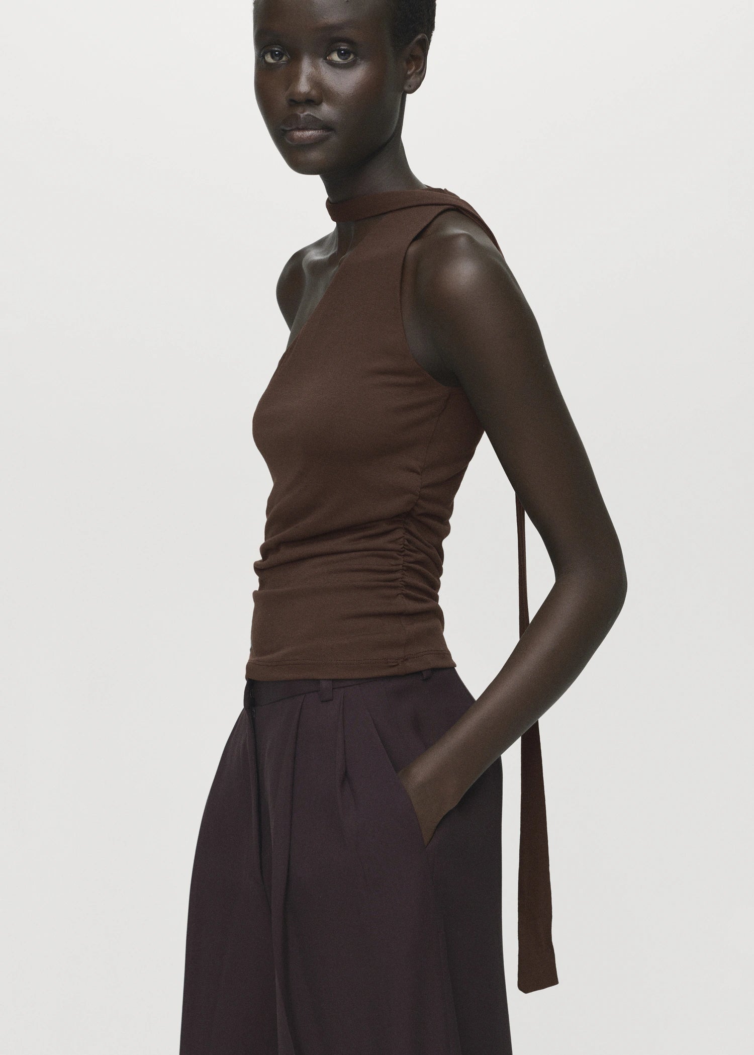 Asymmetrical Foulard Top