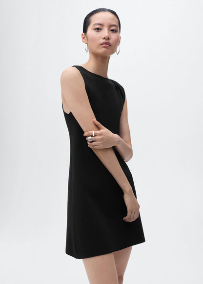 Asymmetrical Knitted Dress With Strap
