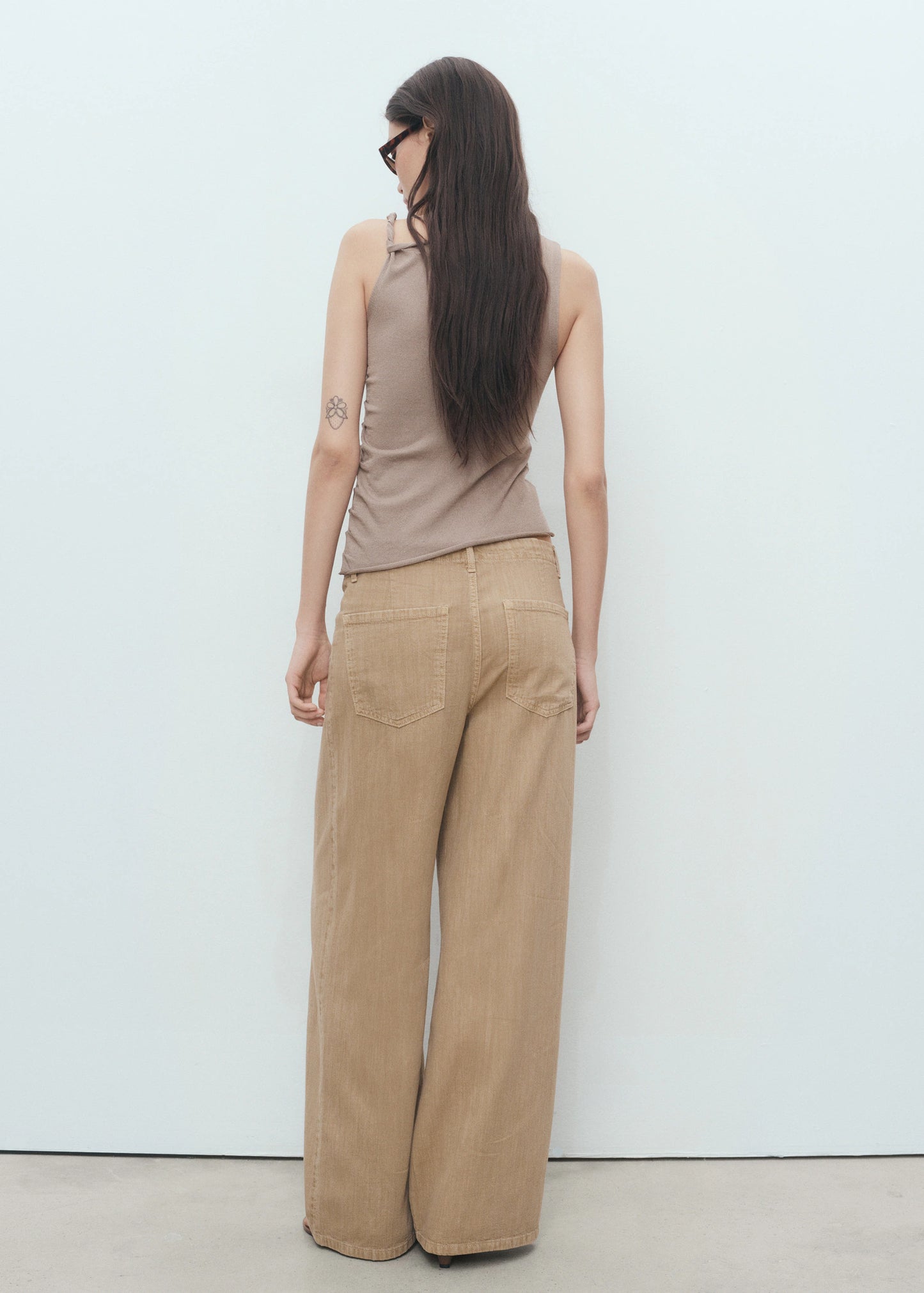 Asymmetrical Knitted Top With Straps