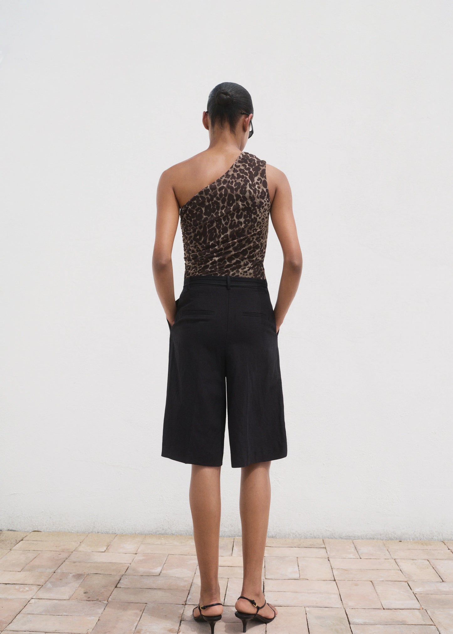 Asymmetrical Leopard Print Top