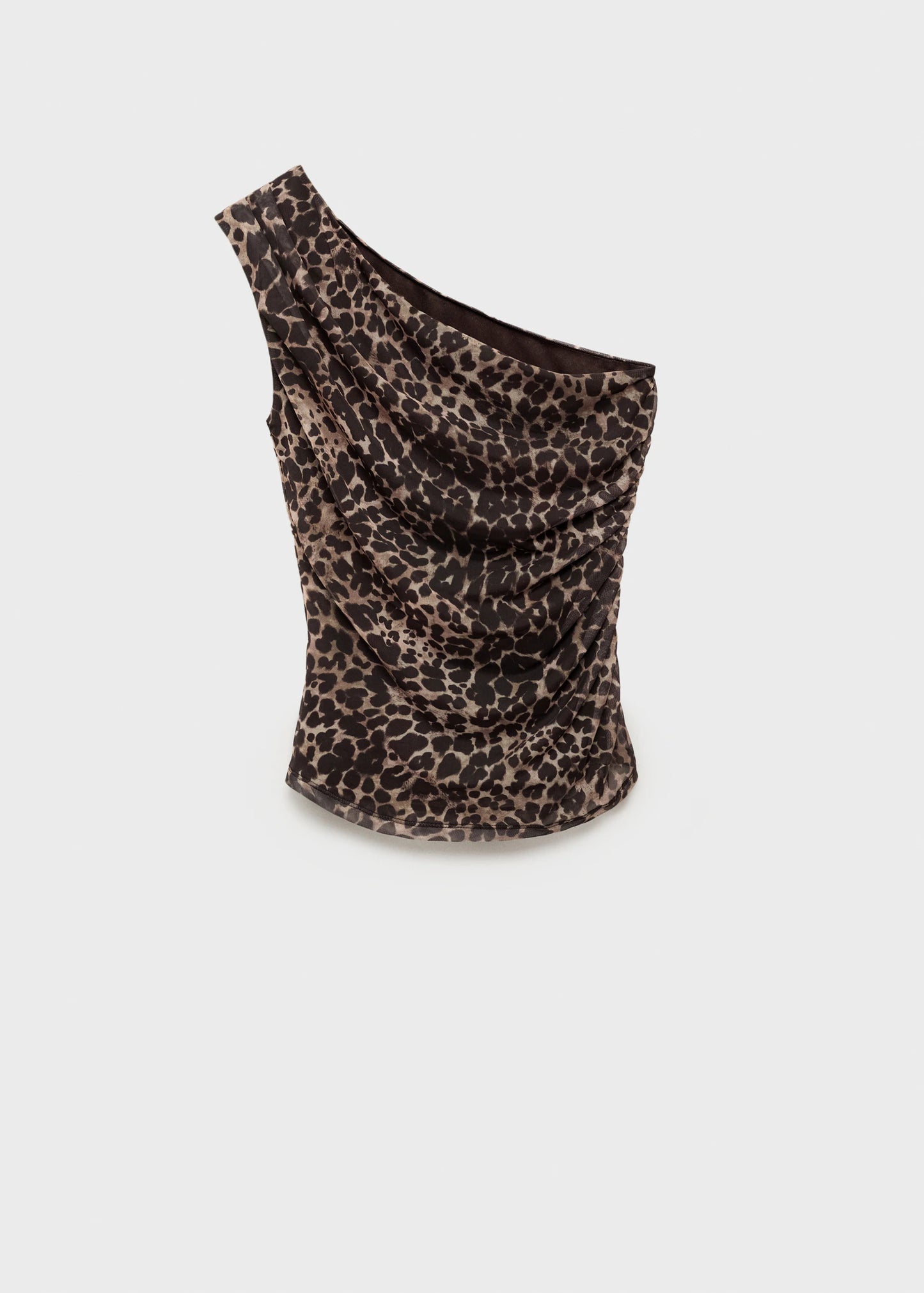Asymmetrical Leopard Print Top