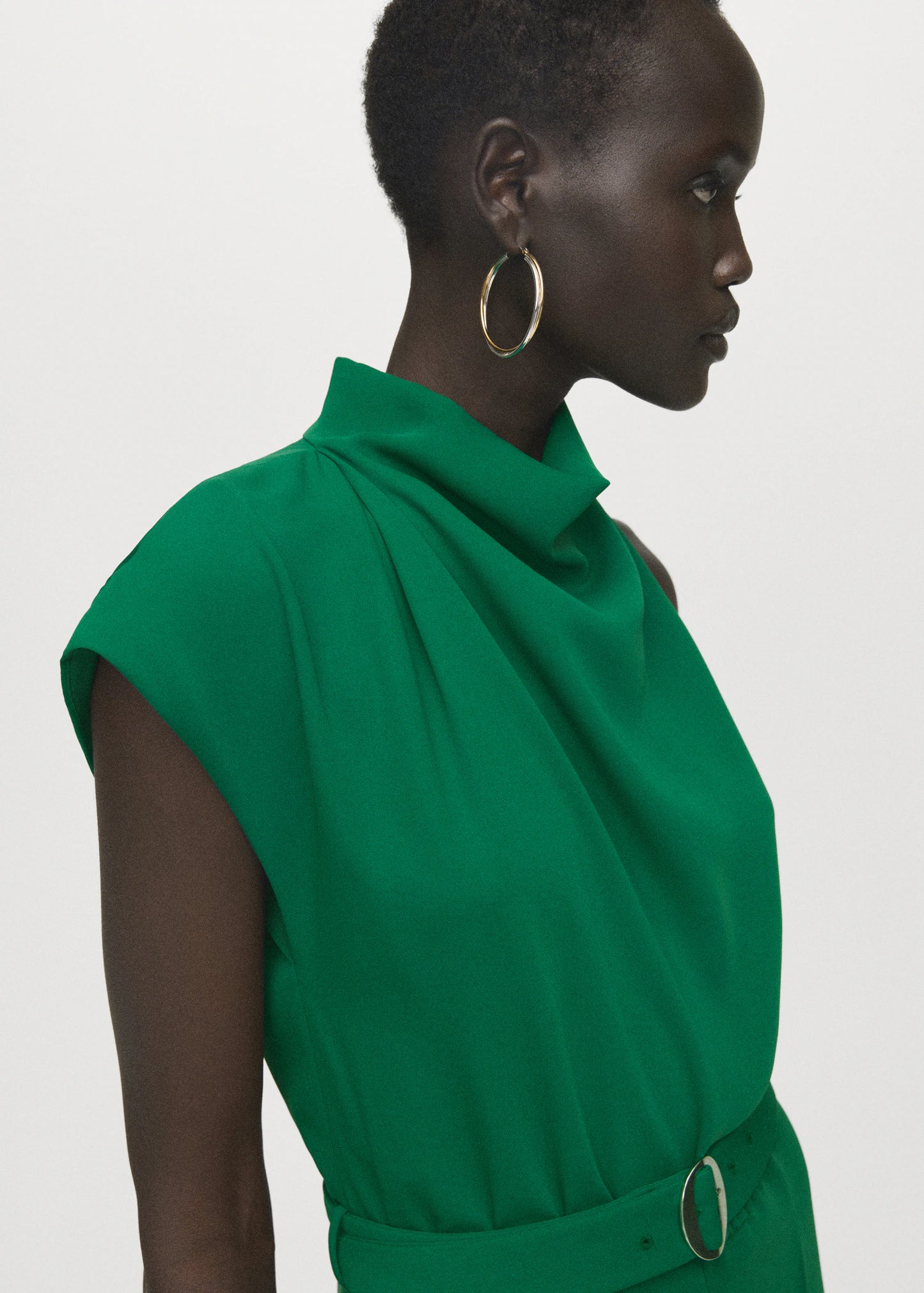 Asymmetrical Long Jumpsuit With Belt