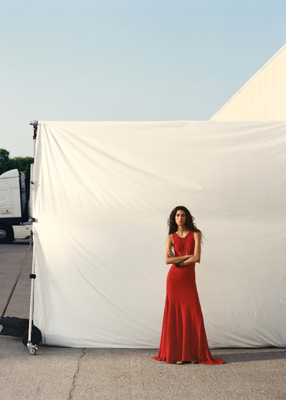 Asymmetrical Low Knit Dress