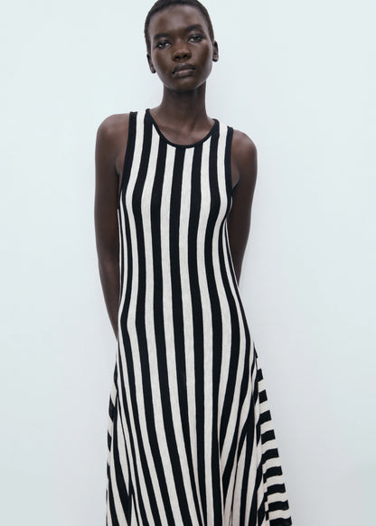 Asymmetrical Low Knit Dress