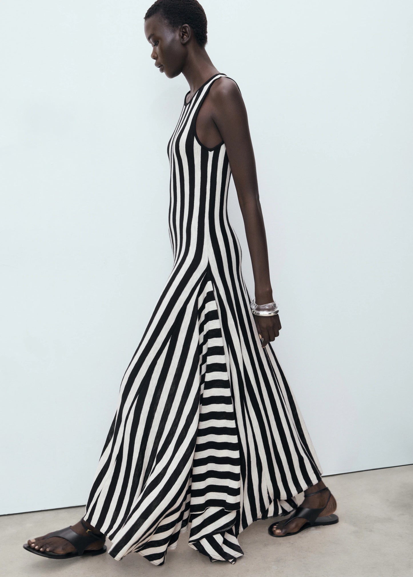 Asymmetrical Low Knit Dress