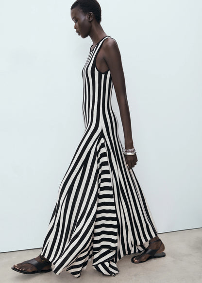 Asymmetrical Low Knit Dress