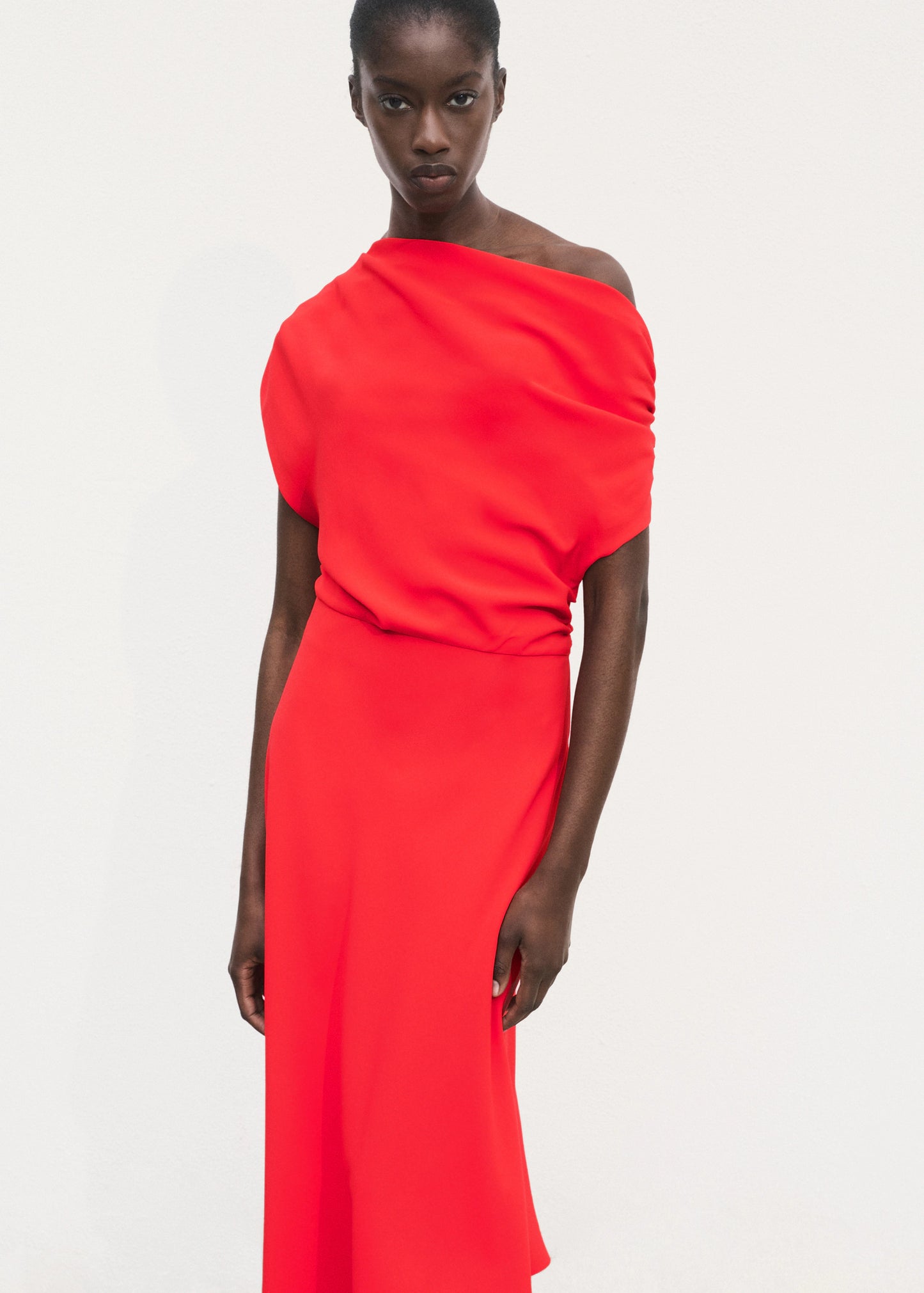 Asymmetrical Midi Dress