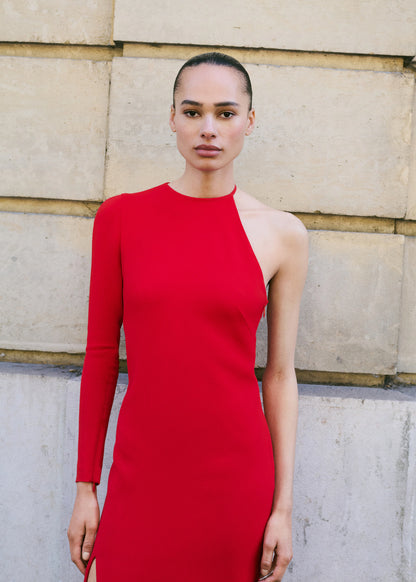 Asymmetrical Open Back Dress