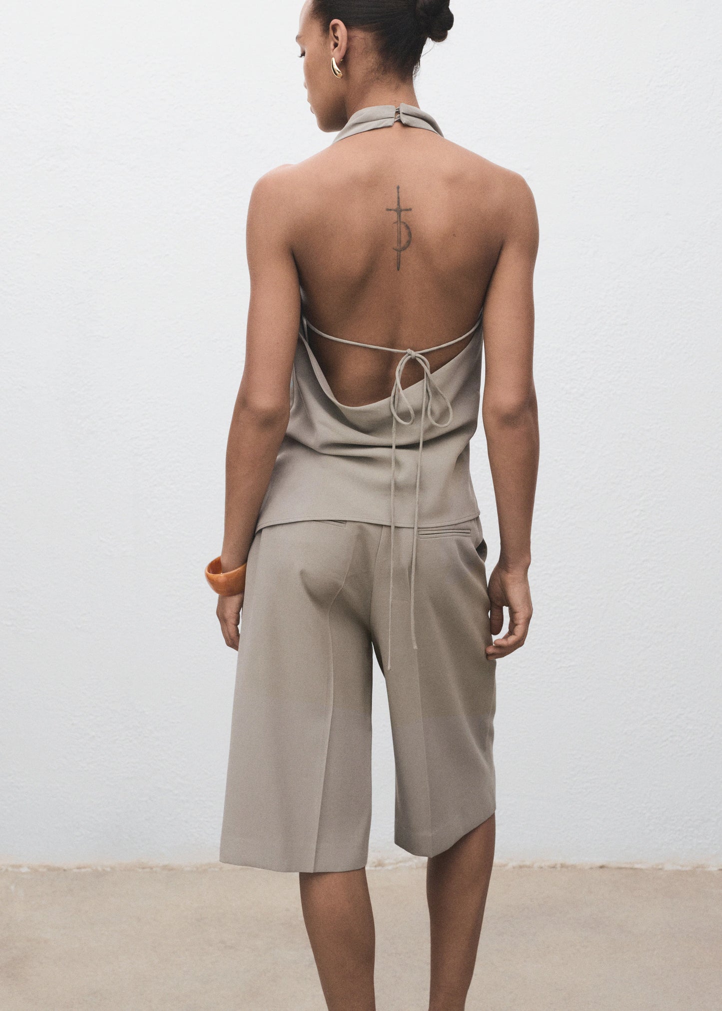 Asymmetrical Open Back Top