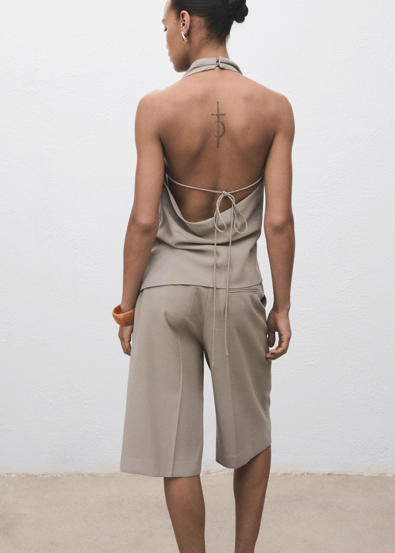 Asymmetrical Open Back Top