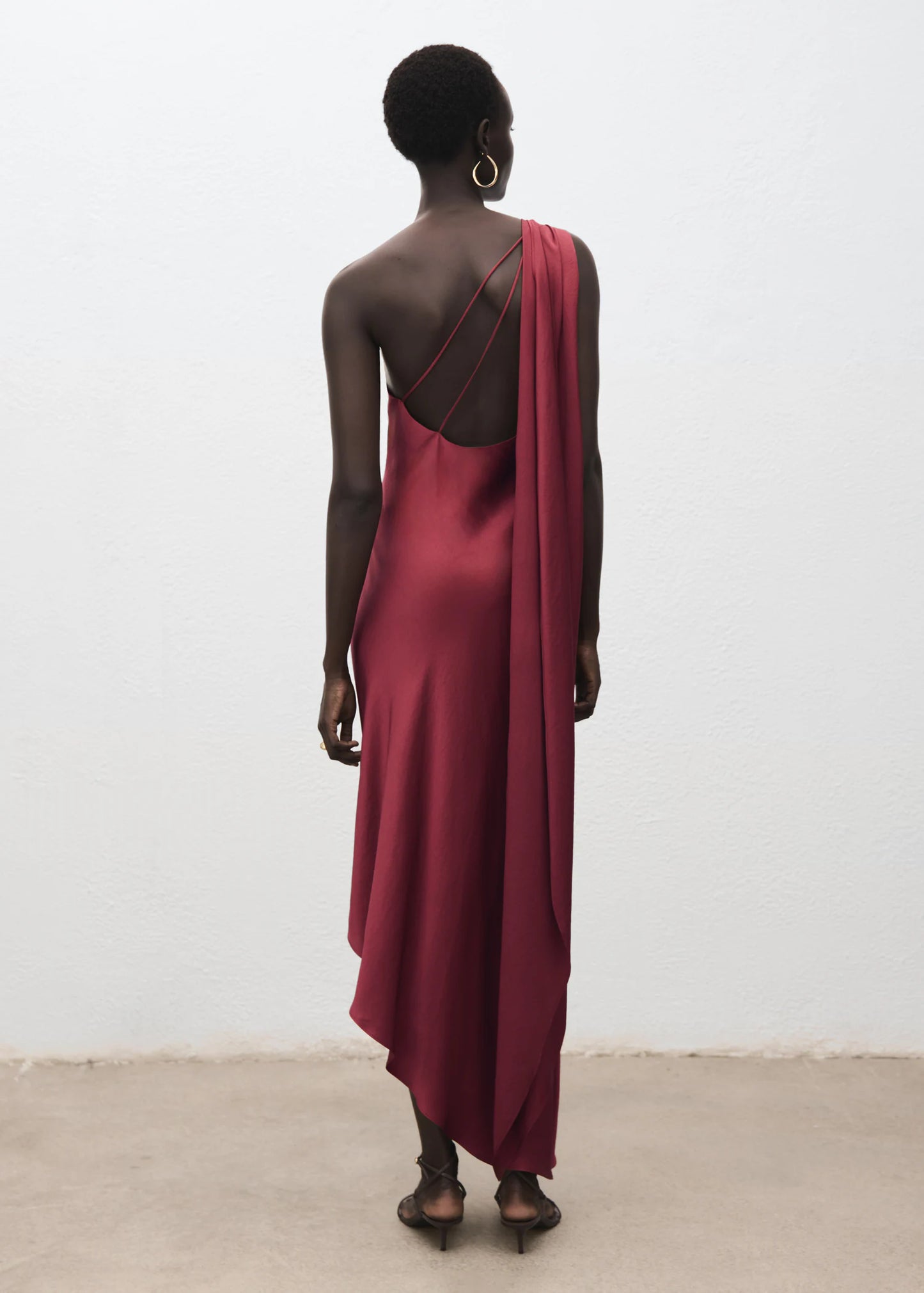 Asymmetrical Satin Dress