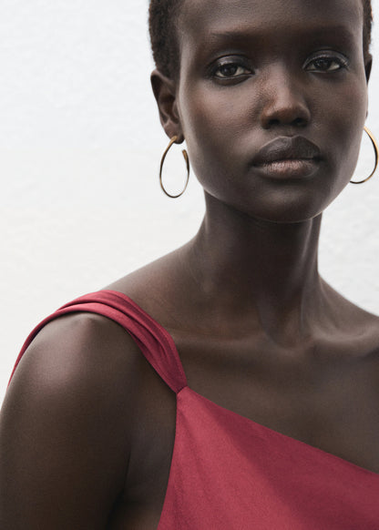 Asymmetrical Satin Dress