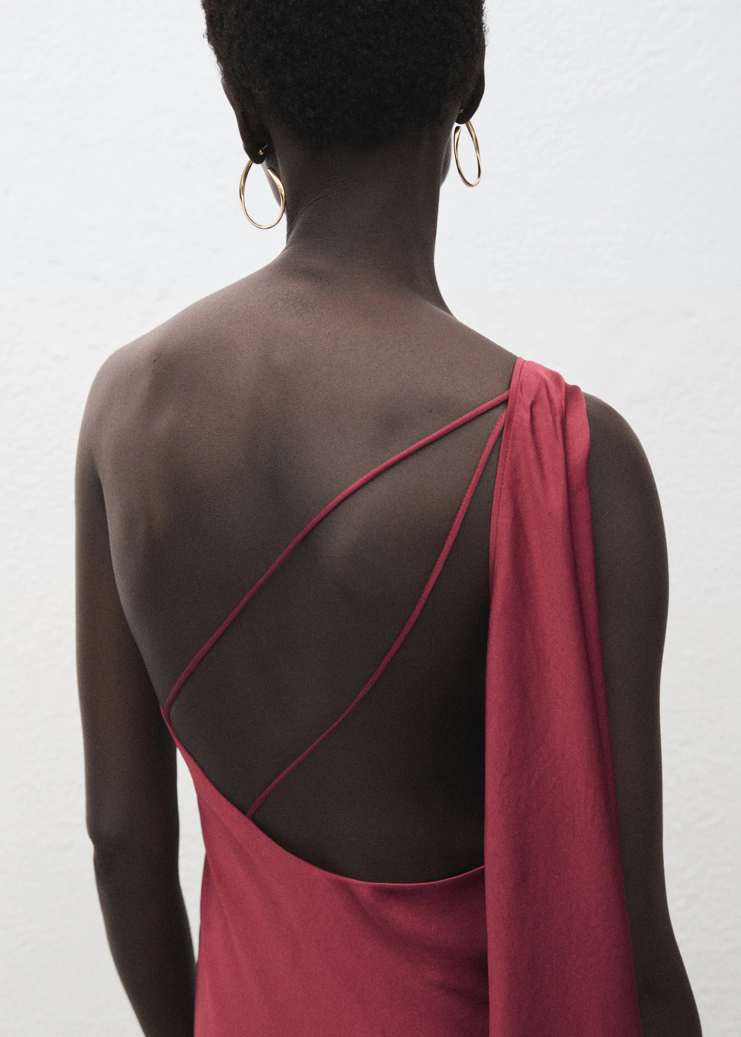 Asymmetrical Satin Dress