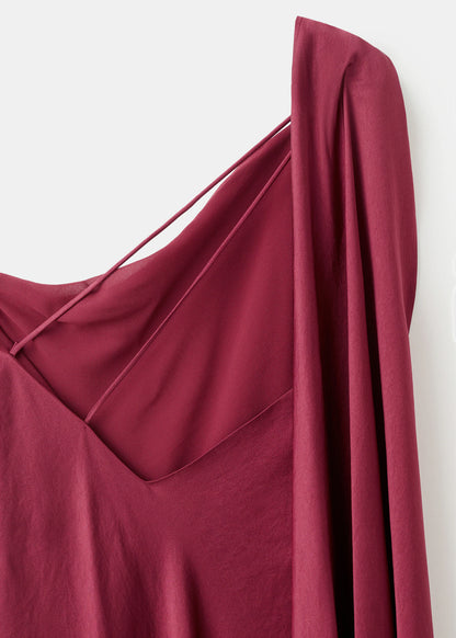 Asymmetrical Satin Dress