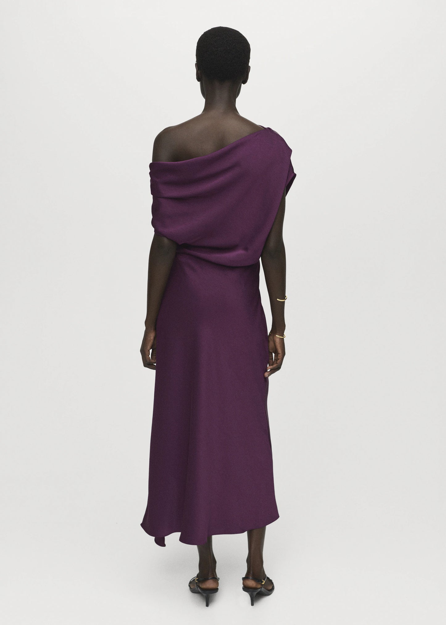Asymmetrical Satin Dress