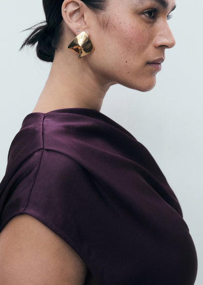 Asymmetrical Satin Dress