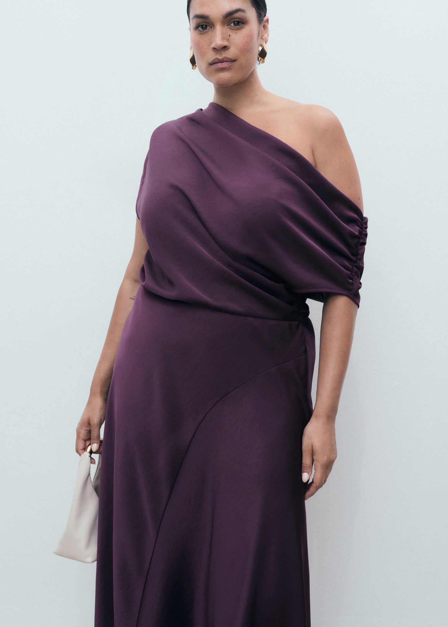 Asymmetrical Satin Dress