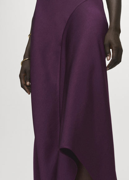 Asymmetrical Satin Dress