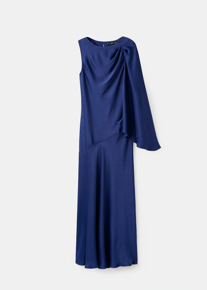 Asymmetrical Satin Dress