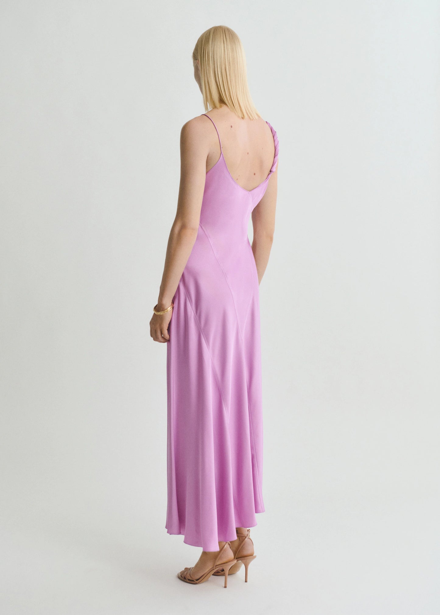 Asymmetrical Satin Dress