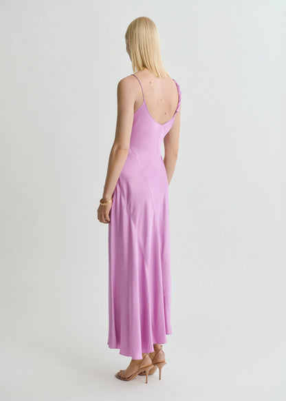 Asymmetrical Satin Dress