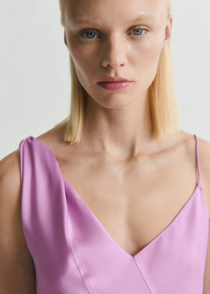 Asymmetrical Satin Dress