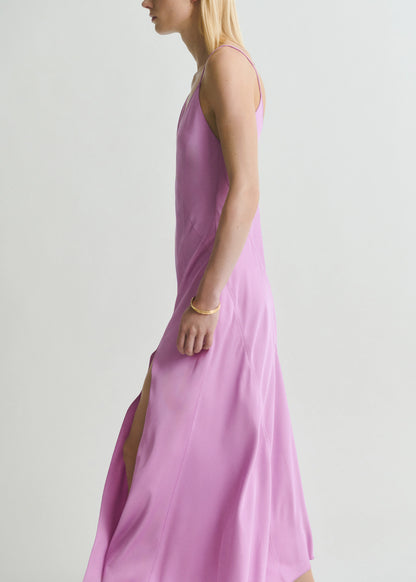 Asymmetrical Satin Dress