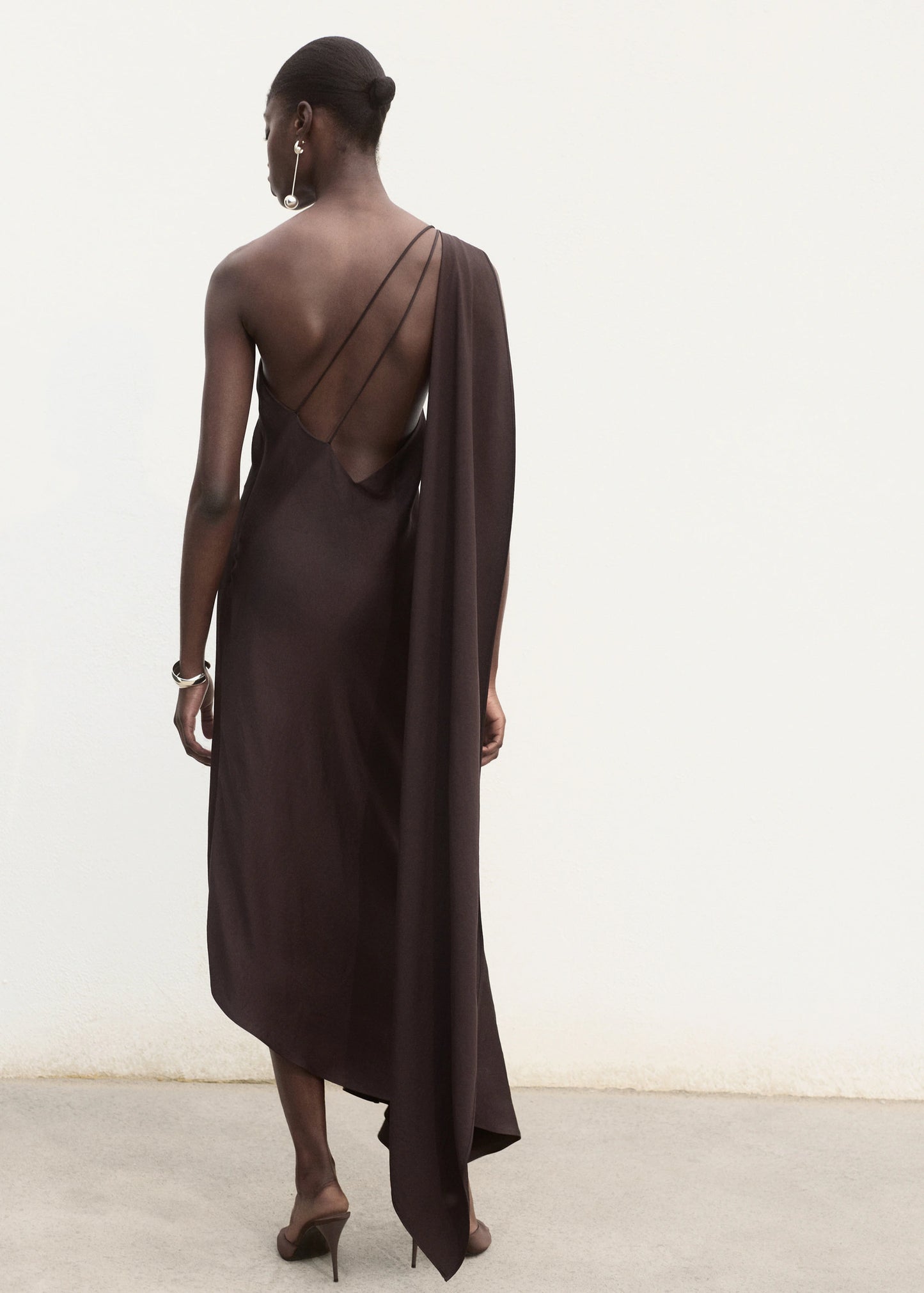 Asymmetrical Satin Dress