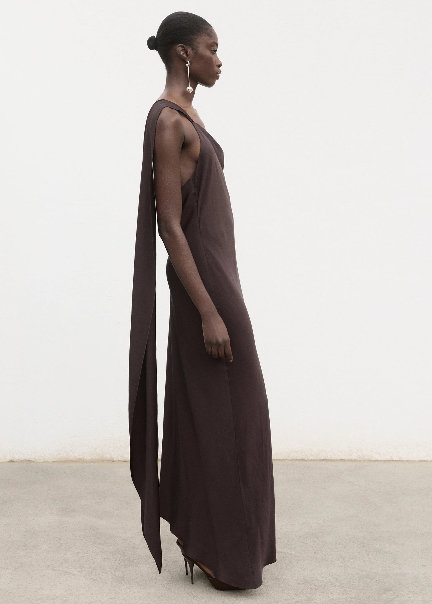 Asymmetrical Satin Dress