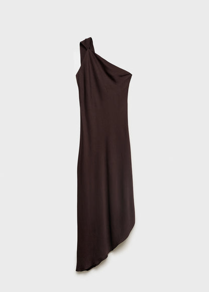 Asymmetrical Satin Dress