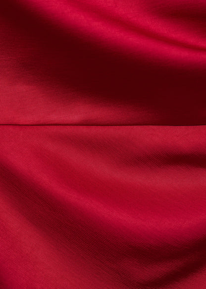 Asymmetrical Satin Dress With Side Slits