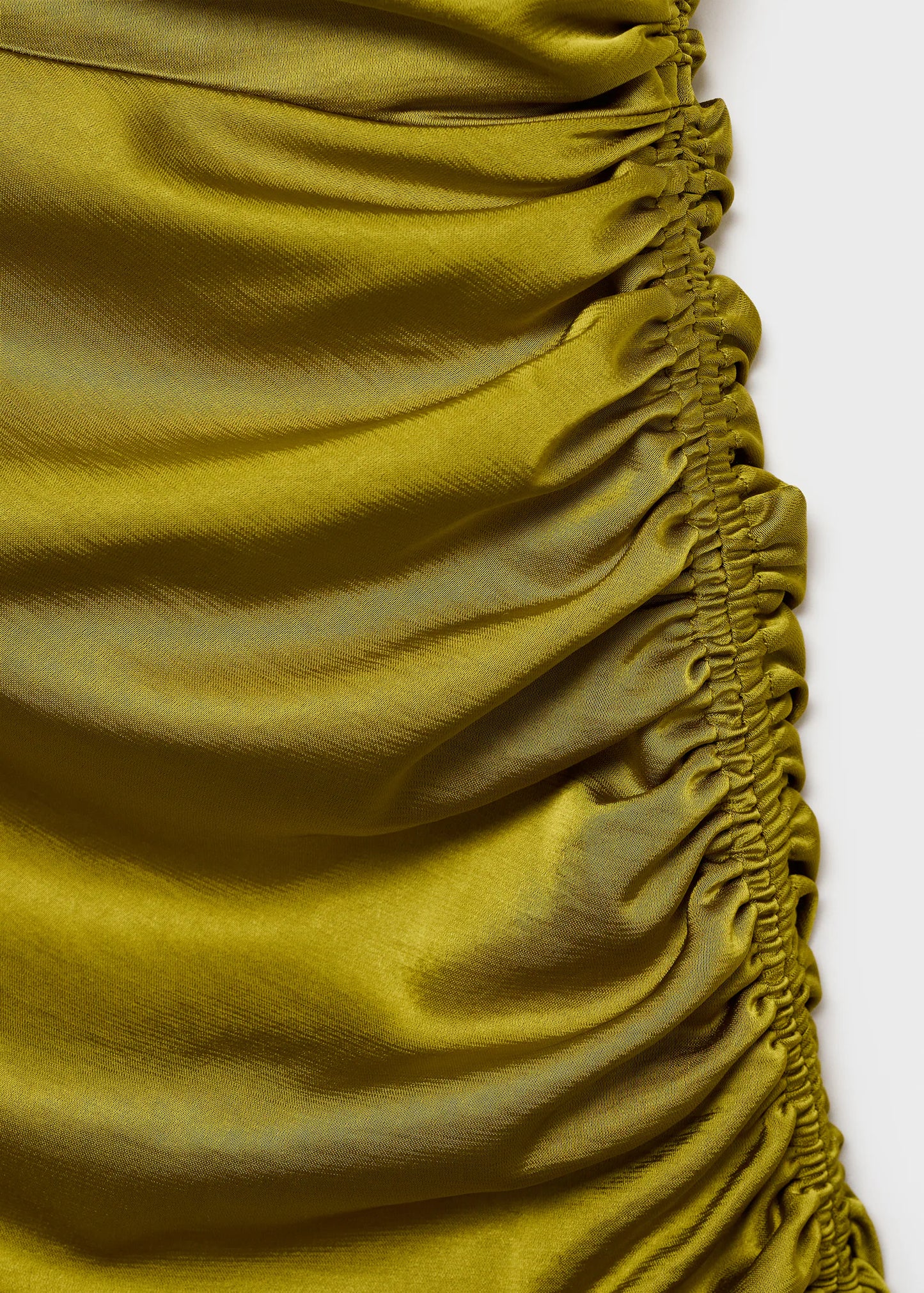 Asymmetrical Satin Dress With Side Slits