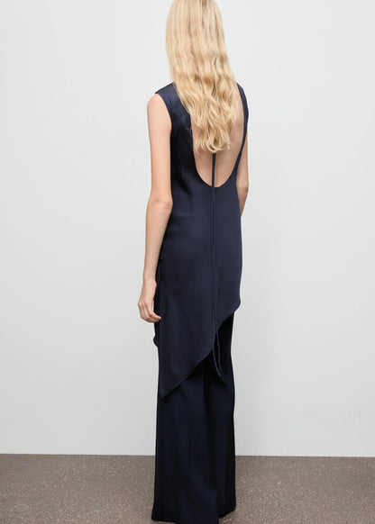 Asymmetrical Satin Top