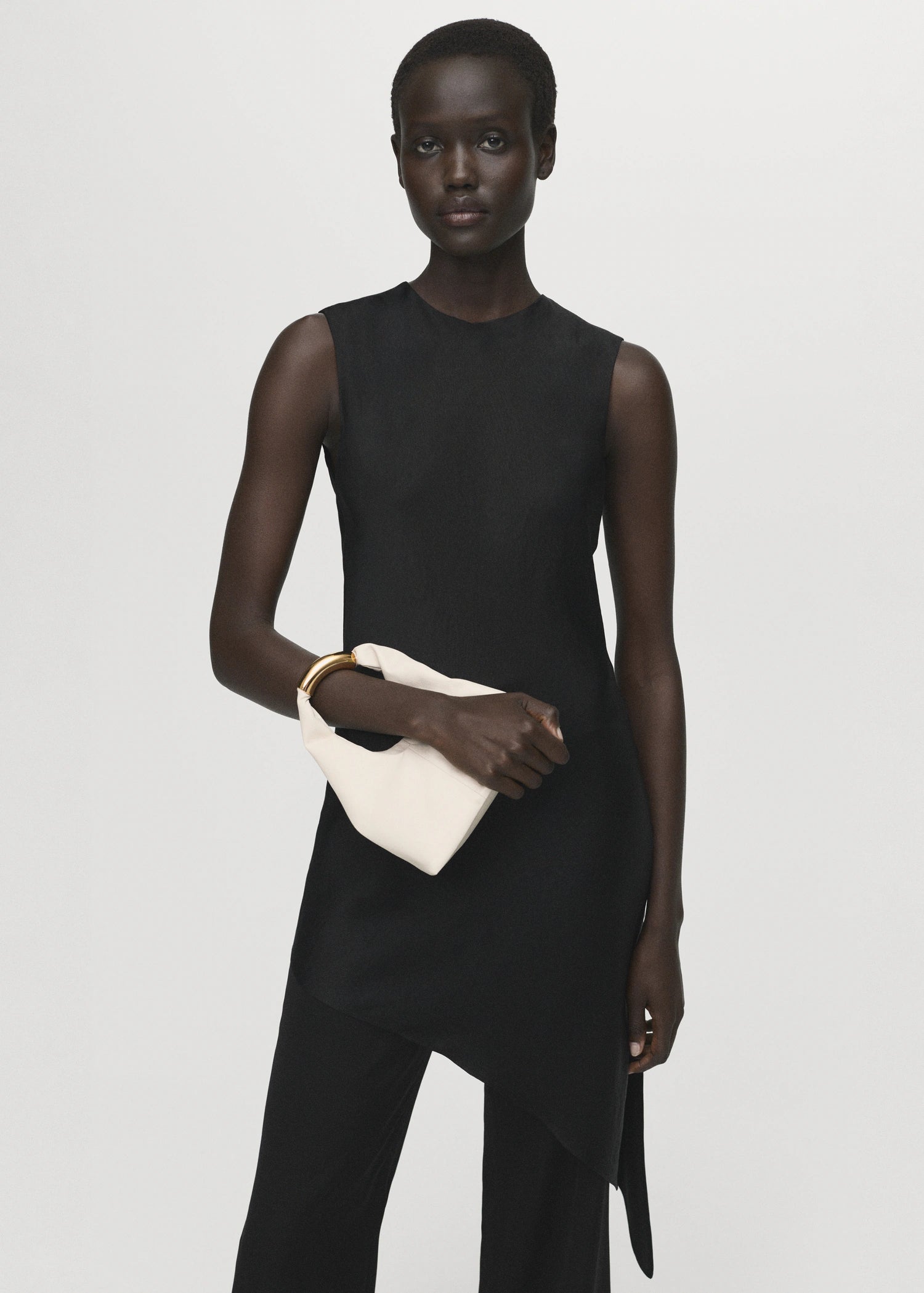 Asymmetrical Satin Top