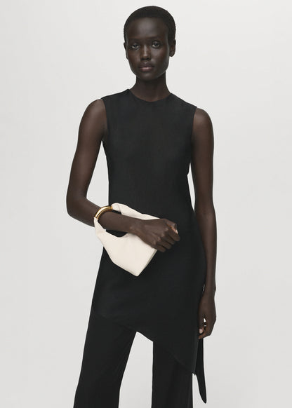 Asymmetrical Satin Top