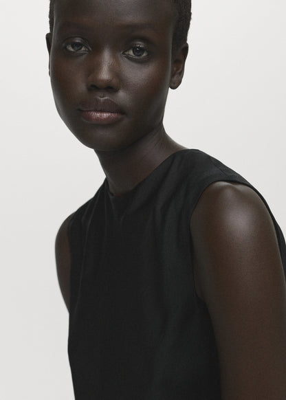 Asymmetrical Satin Top