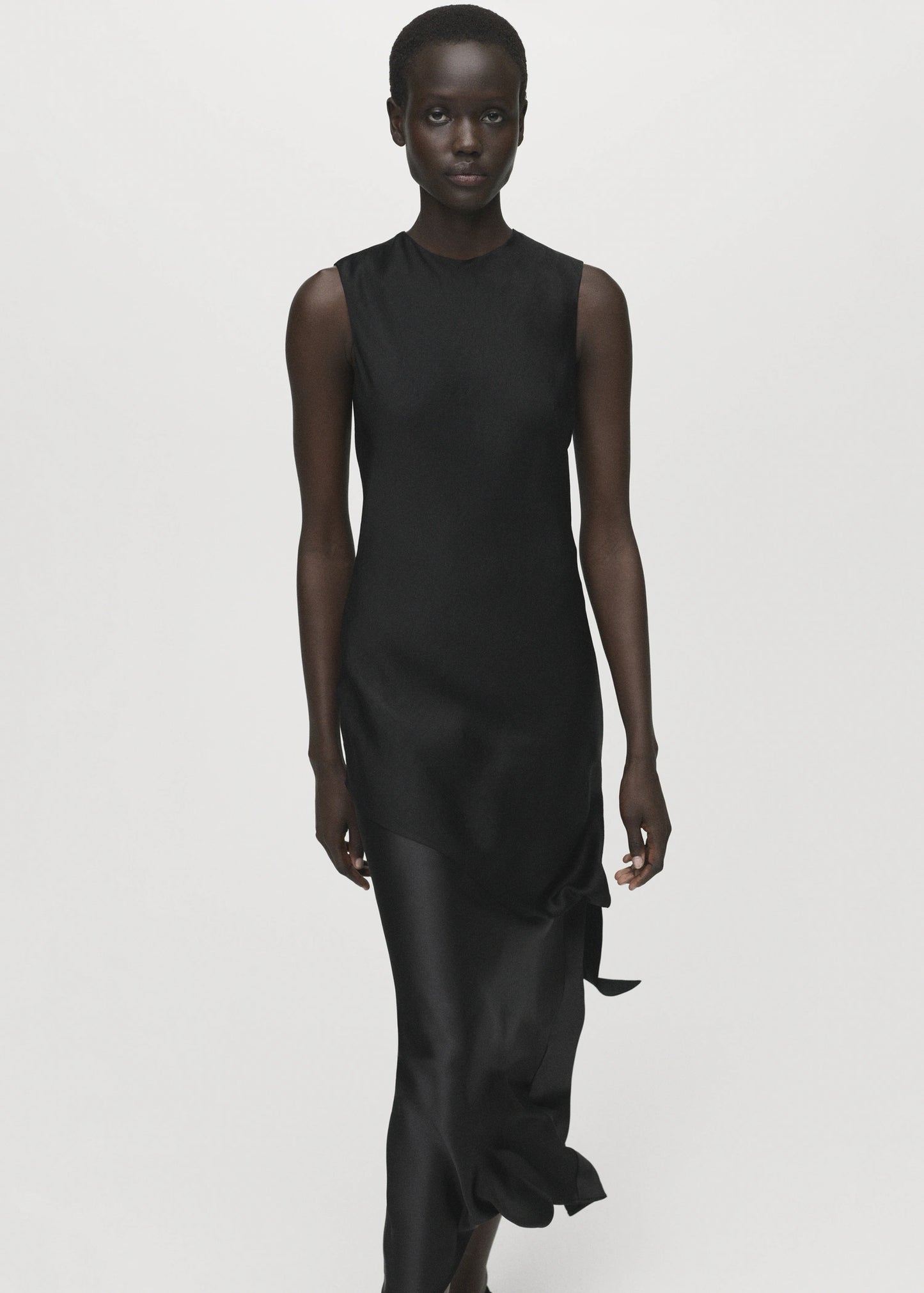 Asymmetrical Satin Top