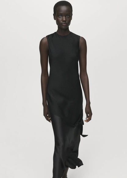 Asymmetrical Satin Top