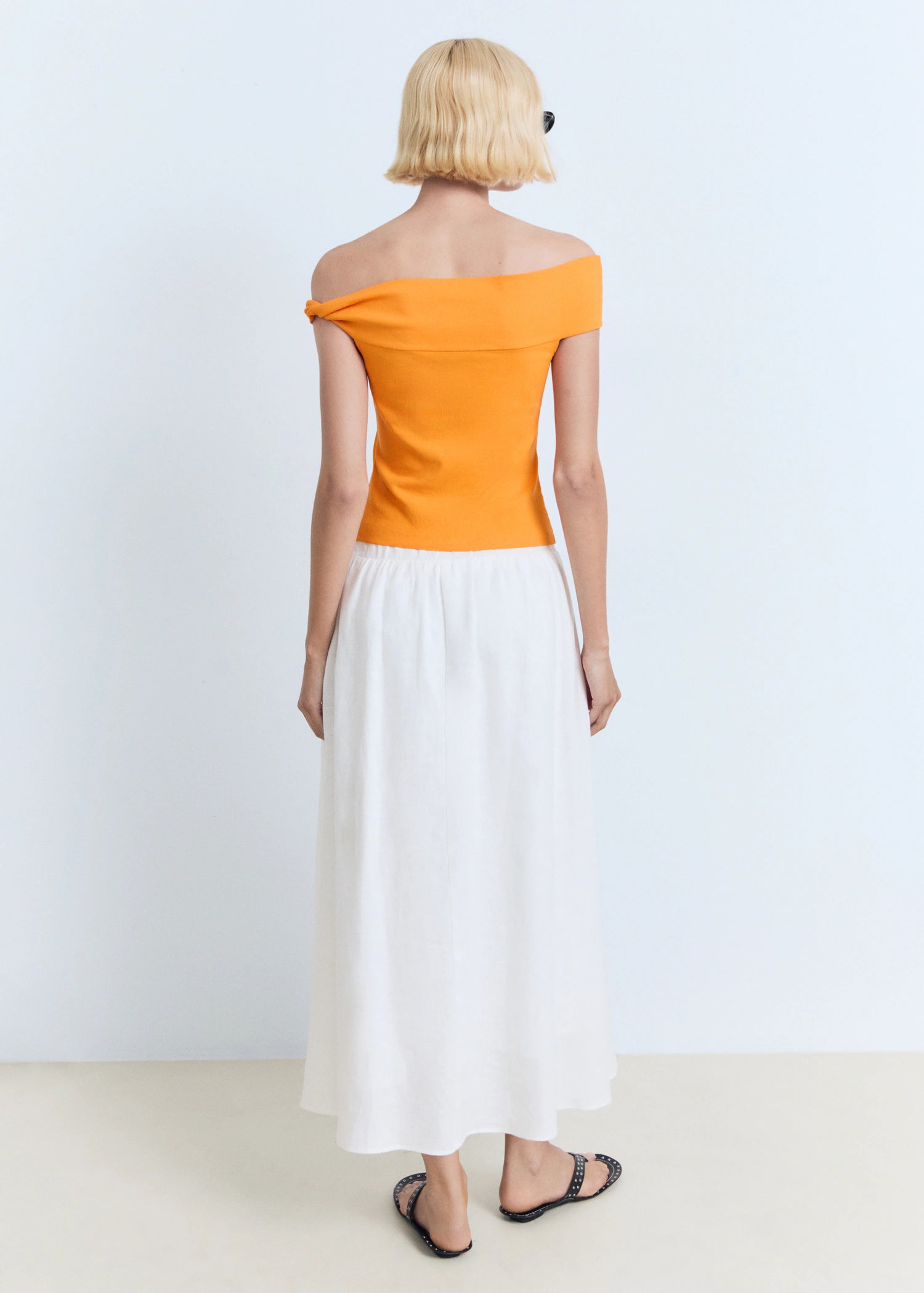 Asymmetrical Strapless Top