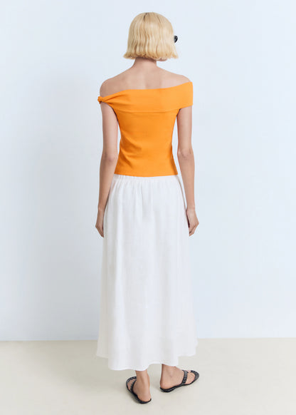 Asymmetrical Strapless Top