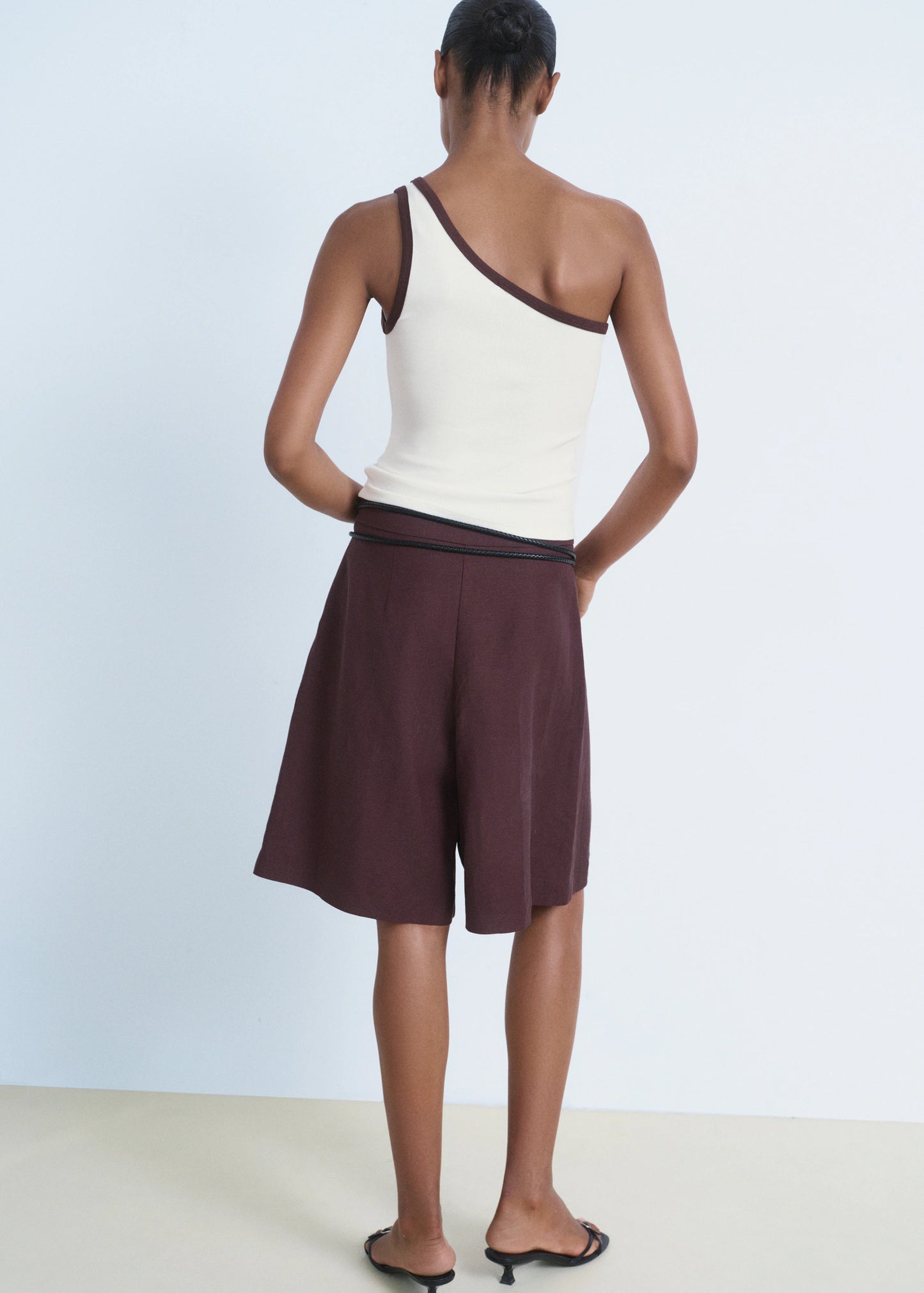 Asymmetrical Top With Contrasting Trim