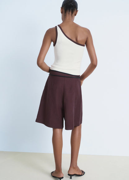 Asymmetrical Top With Contrasting Trim