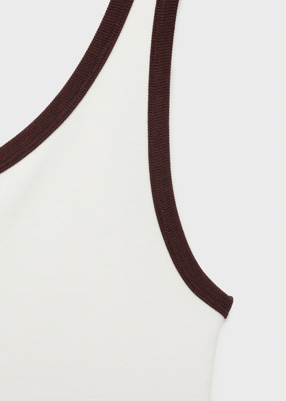 Asymmetrical Top With Contrasting Trim