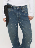Barrel Jeans With Eyelets