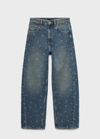 Barrel Jeans With Eyelets