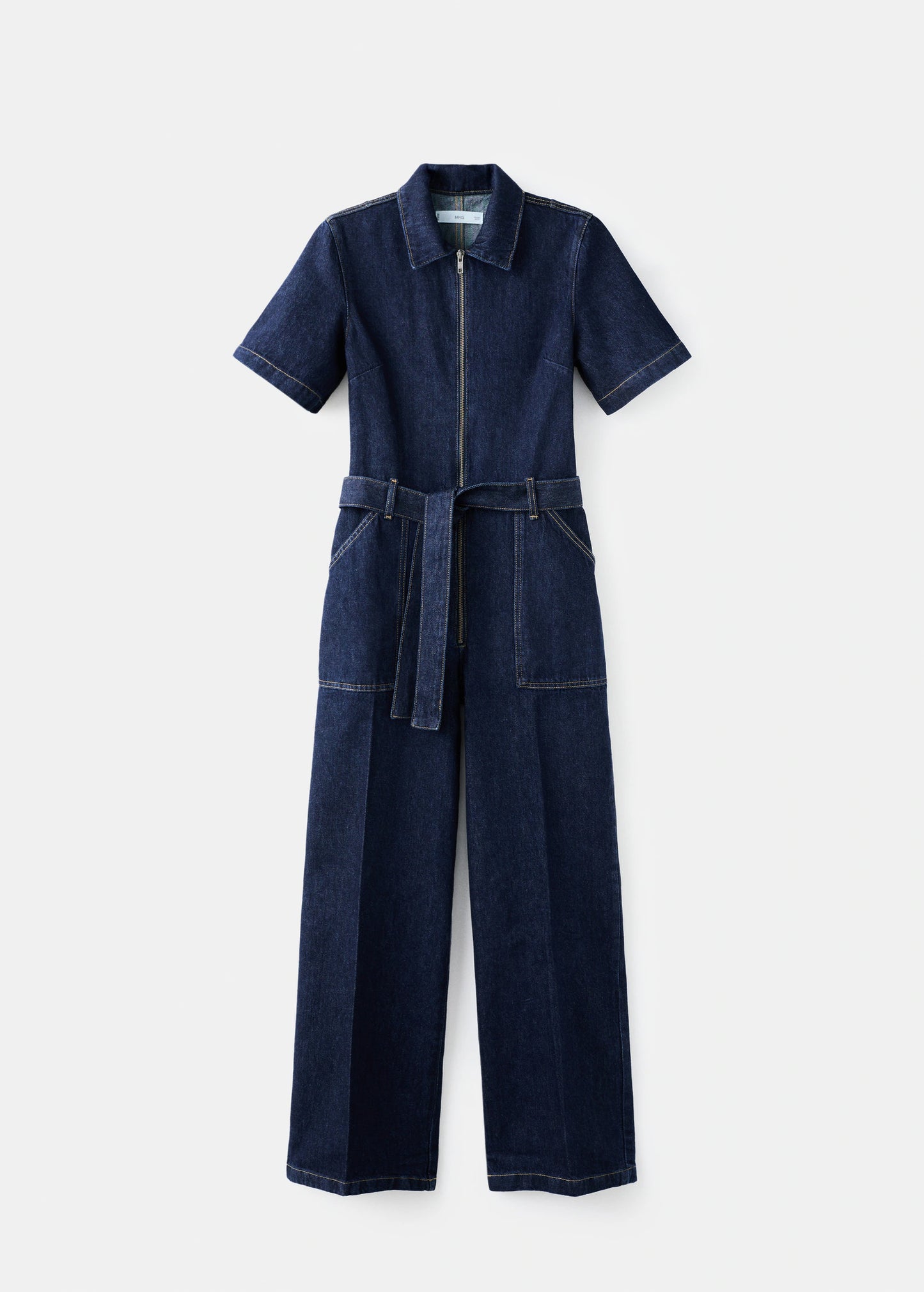 Belt Denim Jumpsuit
