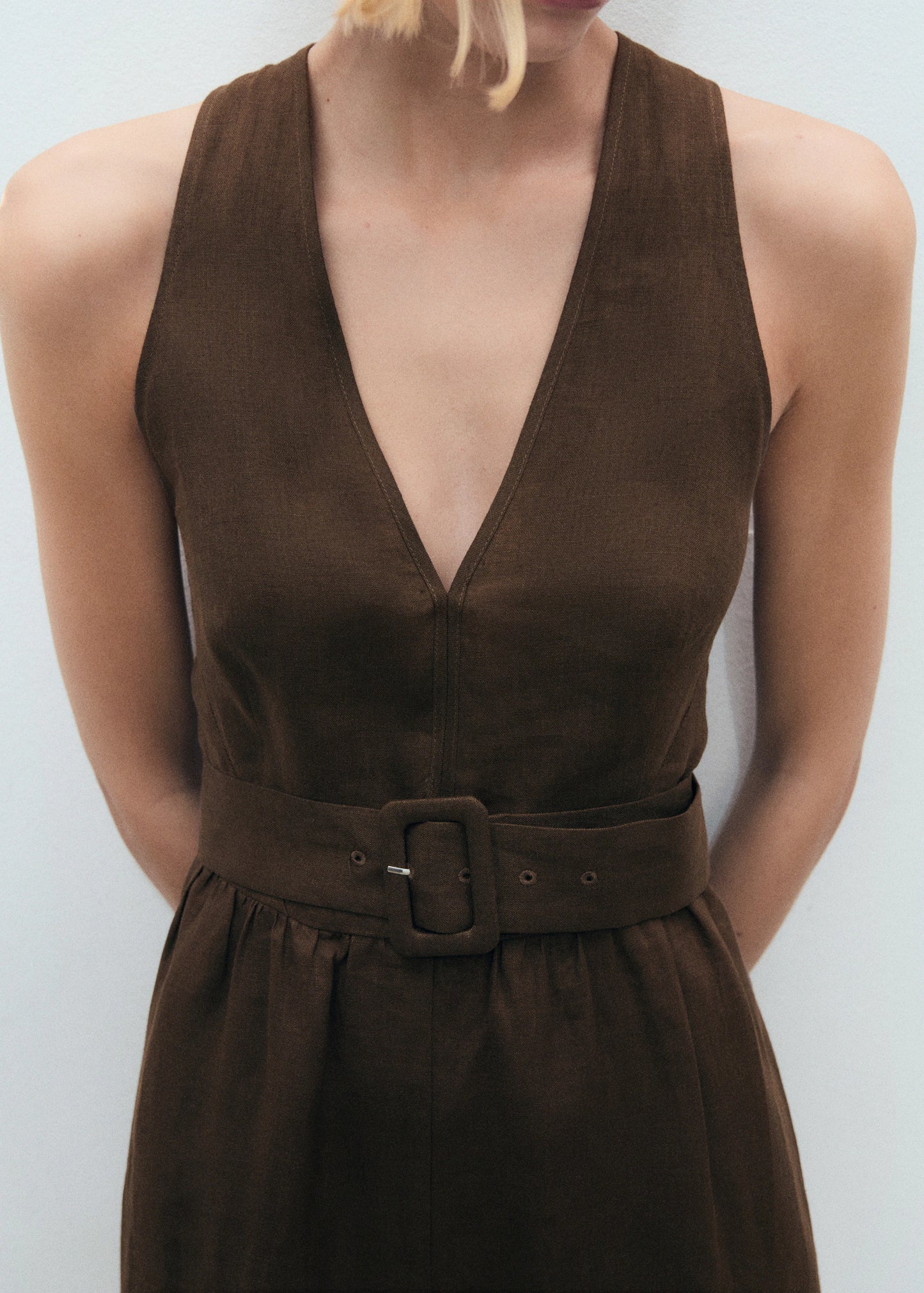 Belt Linen Dress