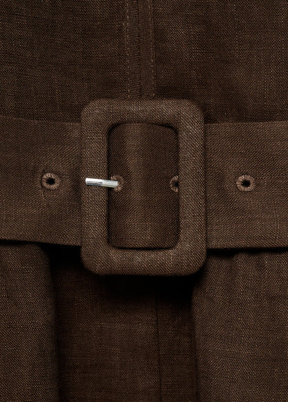 Belt Linen Dress