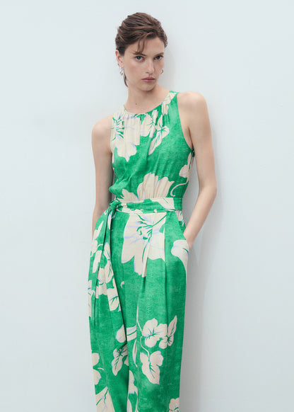 Belt Printed Jumpsuit